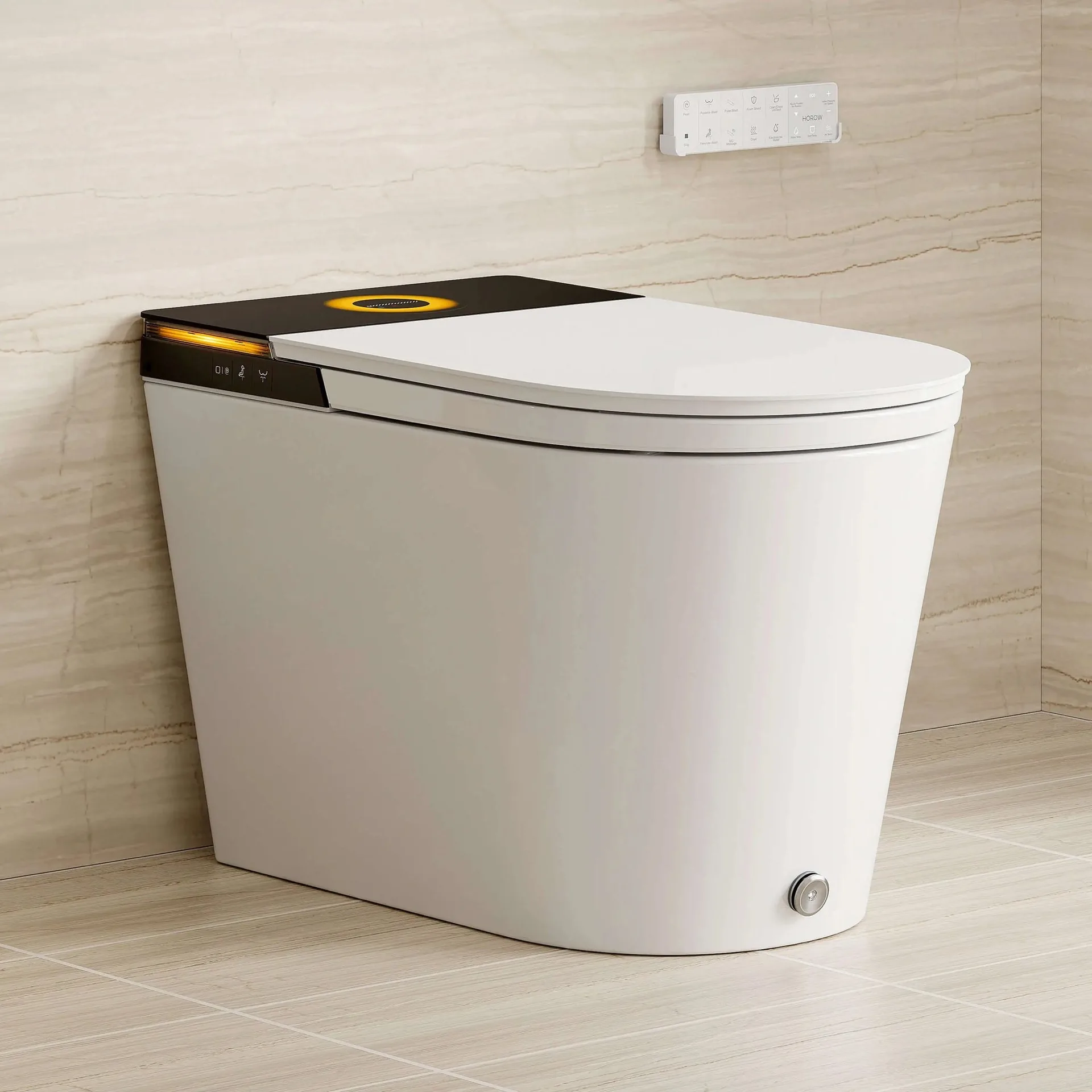 Water-efficient dual flush smart toilet installed in Utah