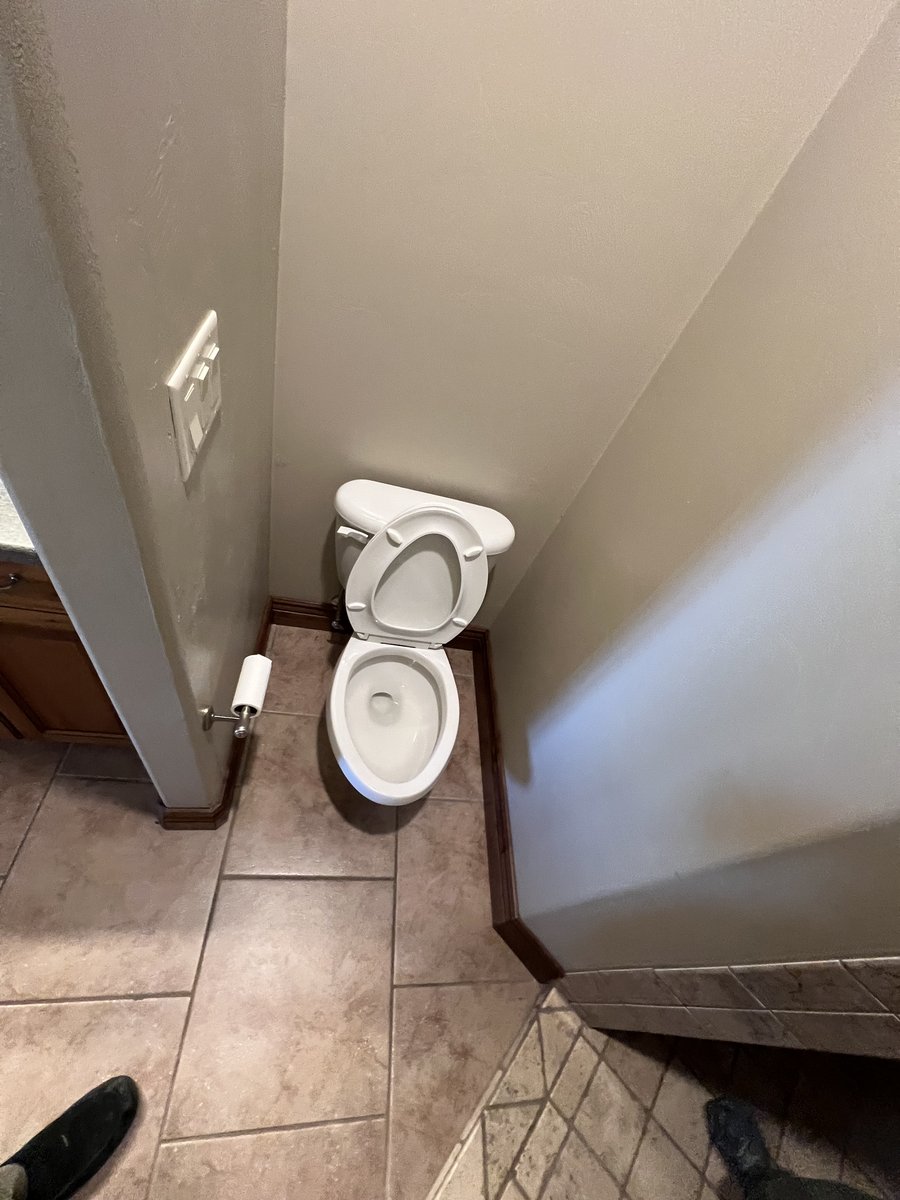 Old toilet close up before Pro Works install